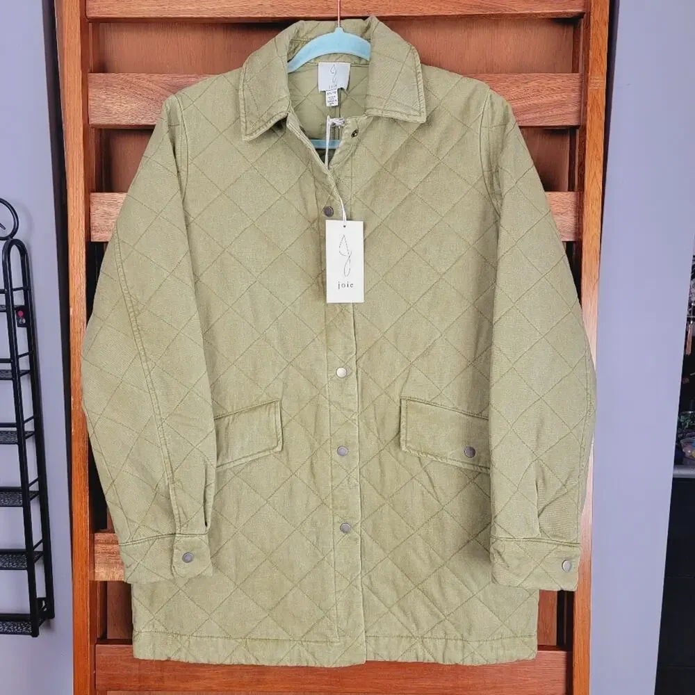 NWT Joie Sage Quilted Oversized Shacket, Sz XS - Picture 6 of 7